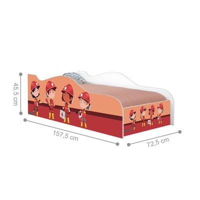 Mini Cama Fun Tropa Bombeiros Infantil Com Colchão