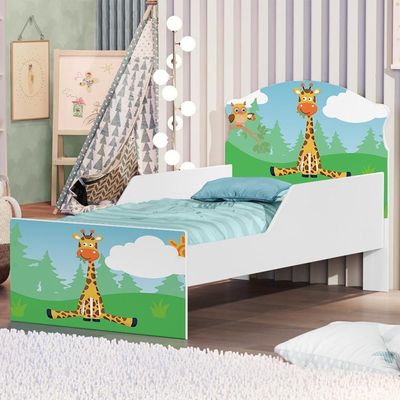 Mini Cama Girafa E Coruja Com Colchão
