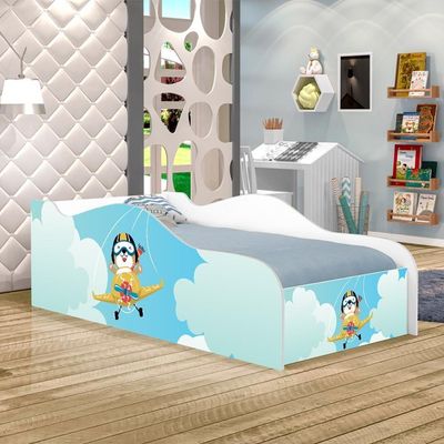 Mini Cama Like Aviãozinho Infantil Com Colchão