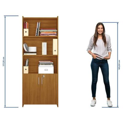 Conjunto Para Escritório 1 Mesa De Canto 2 Armários Altos Freijó Notável Móveis Freijó