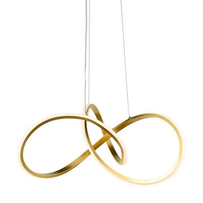 Lustre Pendente Taschibra Design Tóquio 30w Led 45cm Luz Quente 3000k Bivolt Ouro