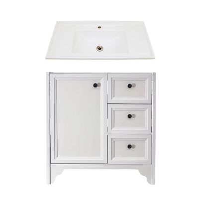Gabinete Armário Banheiro Ditália C/pia Bn-05 Branco