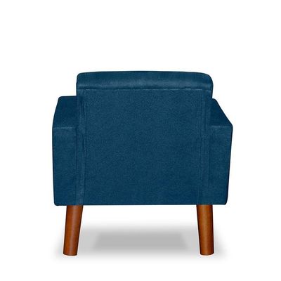 Mini Poltrona Cadeira Infantil Nina De Criança Suede Azul Marinho