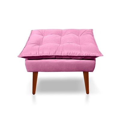 Kit C/2 Poltronas Opala + 01 Puff Opala Elegante Suede Rose