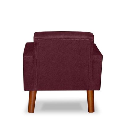 Mini Poltrona Cadeira Infantil Nina De Criança Suede Bordô