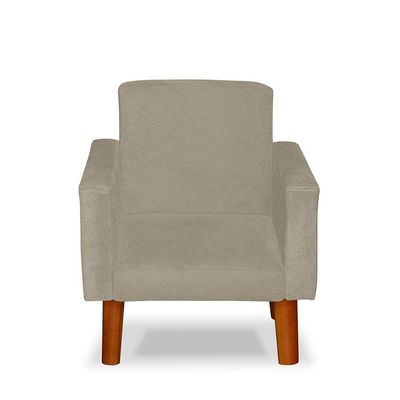 Mini Poltrona Cadeira Infantil Nina De Criança Suede Bege