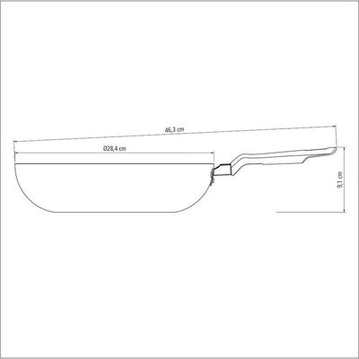 Frigideira Funda 28cm 3,3l Tramontina Alumínio Antiaderente Starflon Max Tramontina