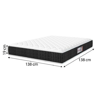 Cama Box Baú Colchão Casal Espuma D33 New Millenium 138x60cm Preto/branco Hellen Preto