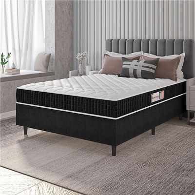Cama Box Colchão Casal Espuma D33 New Millenium 138x57cm Preto/branco Hellen Pret/branc