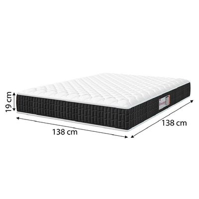 Cama Box Colchão Casal Espuma D33 New Millenium 138x57cm Preto/branco Hellen Pret/branc