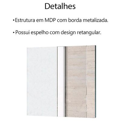 Conjunto 3 Peças Para Banheiro Bn3600x37x38 Amendoa Metalizado Tecno Mobili Amendoa Metalizado
