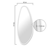 Espelho Mut 100x40cm Branco