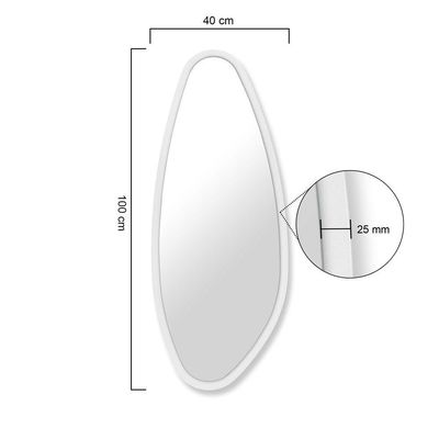 Espelho Mut 100x40cm Branco