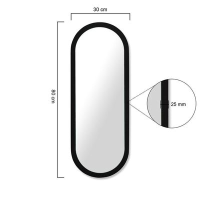 Espelho Isis 80x30cm Preto