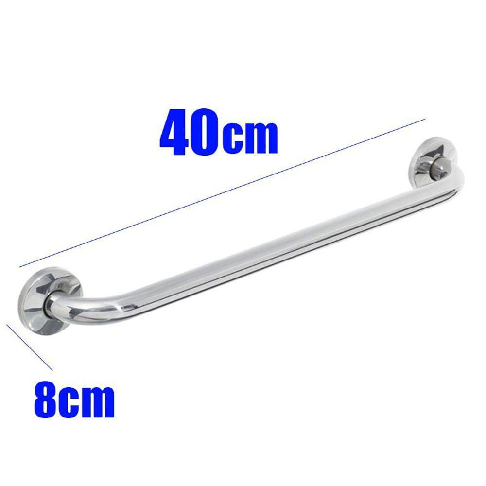 Alça Apoio Banheiro 40Cm Inox Barra Kit 3 Um