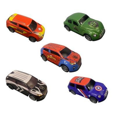 Mini veiculos pull back com 5 - Avengers