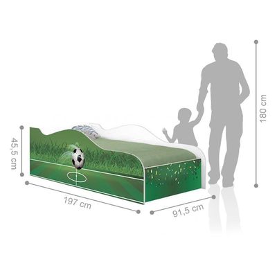 Cama Fun Futebol Solteiro Com Colchão