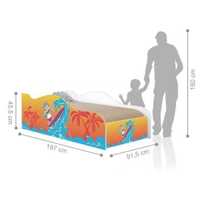 Cama Fun Surfista Solteiro Com Colchão