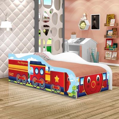 Cama Trenzinho Kids Solteiro Com Colchão