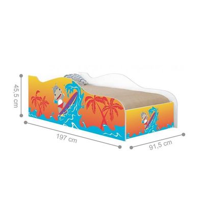Cama Fun Surfista Solteiro Com Colchão