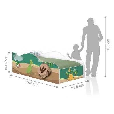 Cama Like Dino Nas Pedras Solteiro Com Colchão