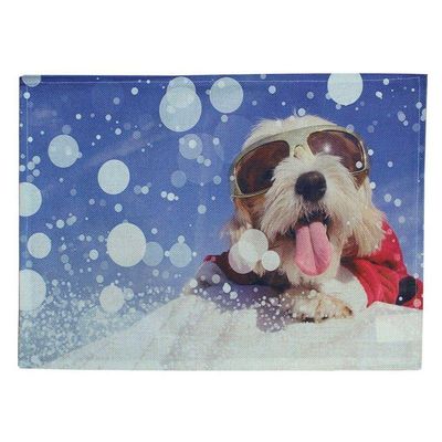Jogo Americano Estampa Natal Cachorrinho Natalino 6 Peças