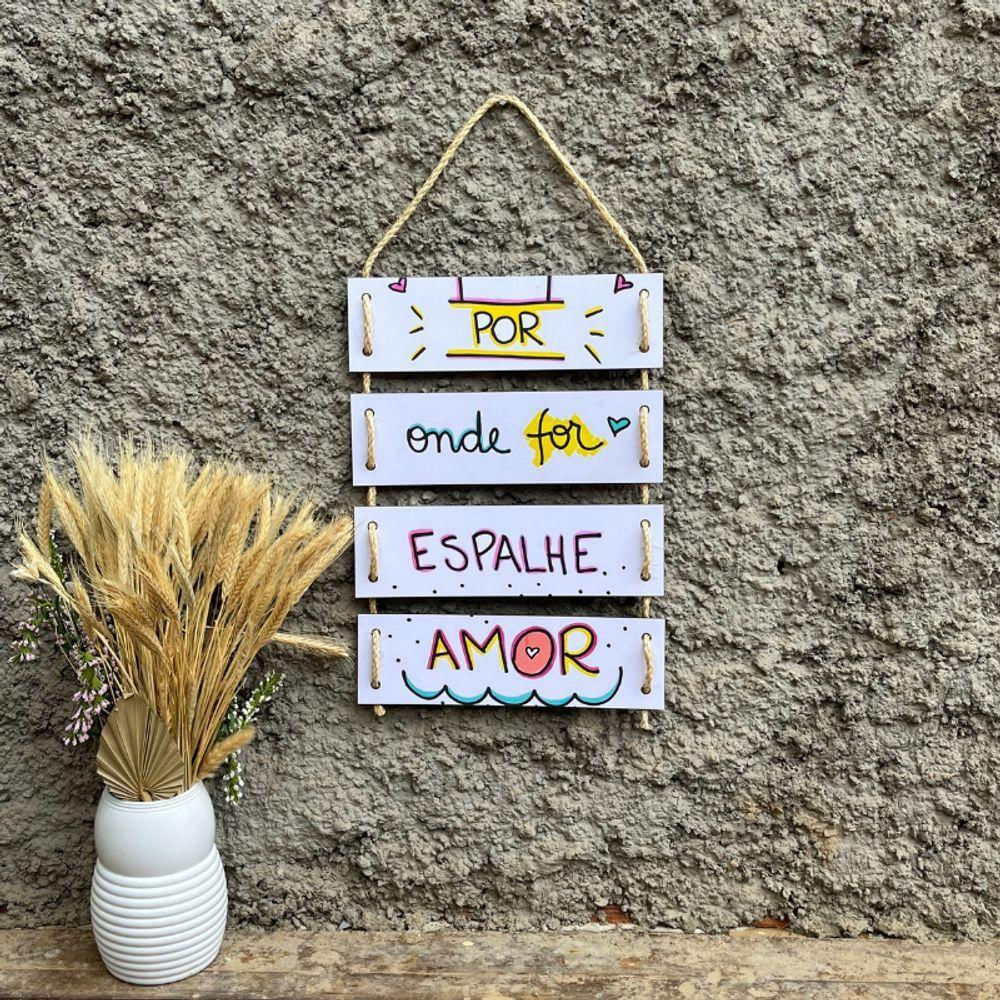 Placa Decorativa Em Mdf Com Corda Gratidão