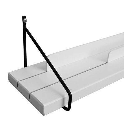 Prateleira-porta Livros Com Metal E Madeira Ou Mdf Life Branco