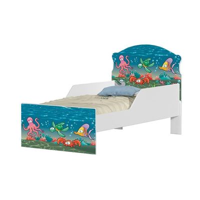 Cama Infantil Peixinhos No Mar Com Colchão