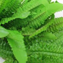 Ramo Decoração Arranjo Samambaia Planta Artificial Verde Plástico 6 Galhos 35cm