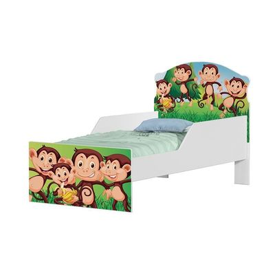 Cama Infantil Macaquinhos E Banana Com Colchão
