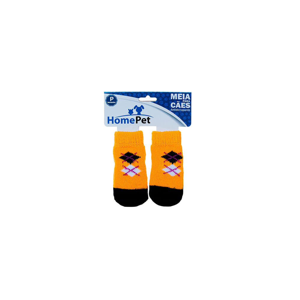 Meia Pet Antiderrapante P/ Cachorro HomePet Amarela P