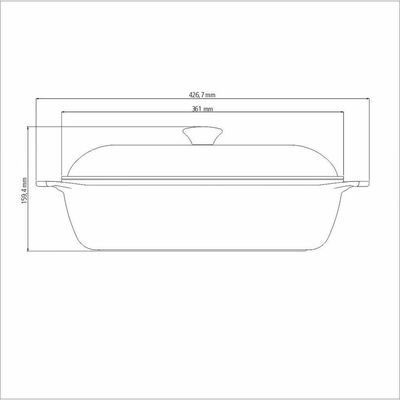 Panela Caçarola Quadrada 28cm 5,5l Tramontina Lyon Azul Alumínio Forjado Antiaderente Dentro E Fora