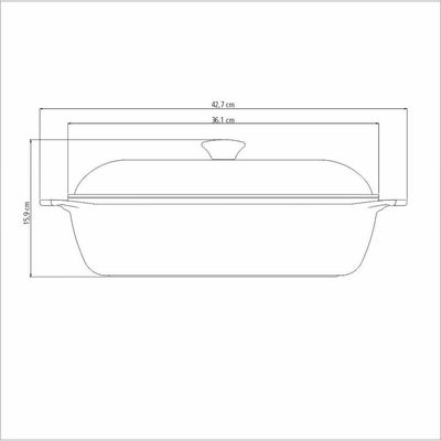 Panela Caçarola Quadrada 28cm 5,5l Tramontina Lyon Azul Alumínio Forjado Antiaderente Dentro E Fora