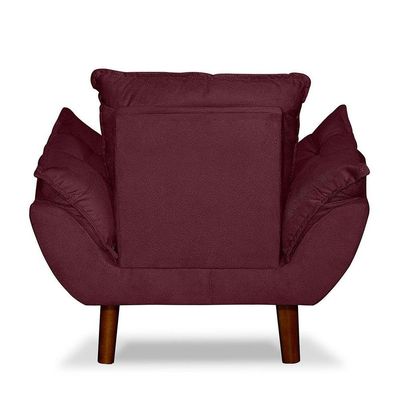 Mini Poltrona Cadeira Opala Infantil De Criança Suede Bordô