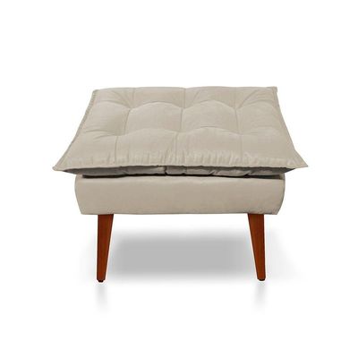 Kit C- 01 Poltrona Opala + 01 Puff Opala Elegante Suede Bege