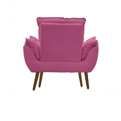 Kit C- 01 Poltrona Opala + 01 Puff Opala Elegante Suede Rose