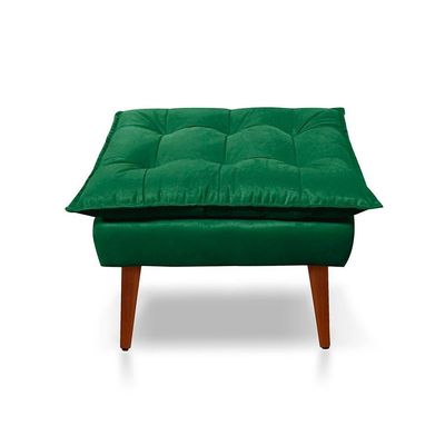 Kit C- 01 Poltrona Opala + 01 Puff Opala Elegante Suede Verde