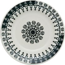 Kit 10 Pratos Fundos Donna Folk Oxford Cerâmica 22cm