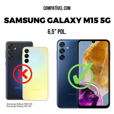Película para Samsung Galaxy M15 5G - Traseira de Fibra de Carbono Preta - Gshield