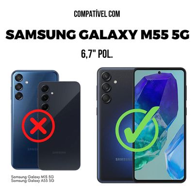 Película para Samsung Galaxy M55 5G - Traseira de Fibra de Carbono - Gshield