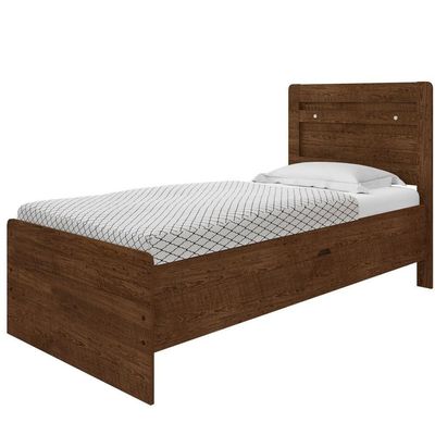 Cama Solteiro Baú Ivana Malbec