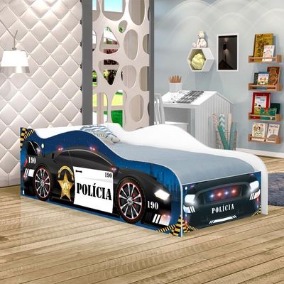 Cama Carro Polícia Kids Solteiro
