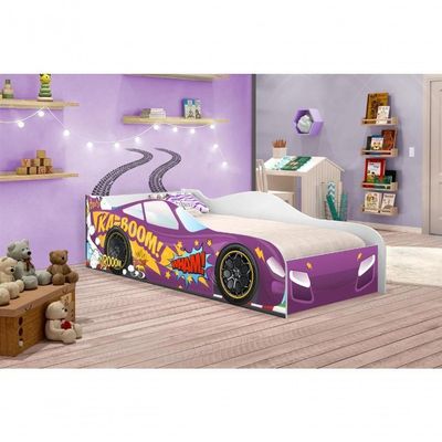 Cama Carro Vrooom Roxo Solteiro