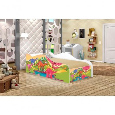 Cama Like Planeta Dinossauros Solteiro