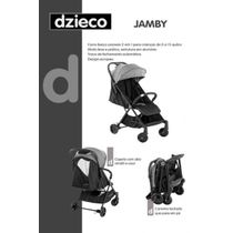 Carrinho de Bebê Jamby Galzerano Preto e Cinza
