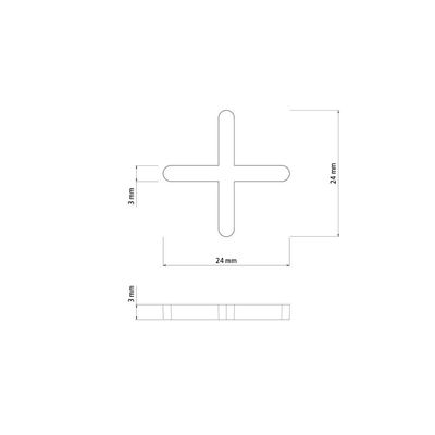 Espaçador Cruzeta Plástico Tramontina 3 mm (Saco com 100 un.)
