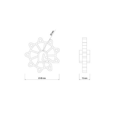Espaçador Plástico Circular Tramontina 20 mm para Ferragens (Saco com 100 un.)