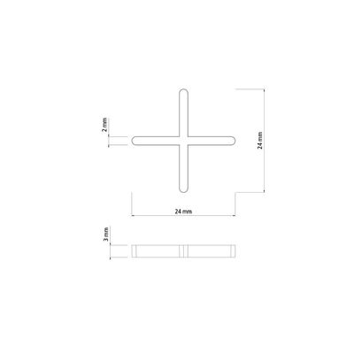 Espaçador Cruzeta Plástico Tramontina 2 mm (Saco com 100 un.)