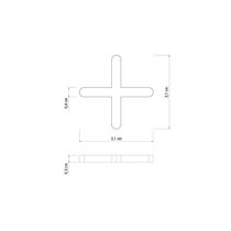 Espaçador Cruzeta Plástico Tramontina 4 mm (Saco com 100 un.)